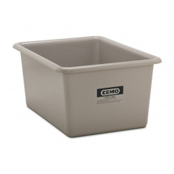 Contenedor GRP rectangular 550 litros modelo estándar gris